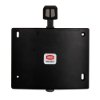 Front view of the black doorsense showing a rectangular black device with a small white and red label