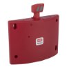 angled view of red doorsense showing its rectangular shape and a small elevated sensor panel