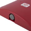 Close-up of a grey ferrule on the side of a red doorsense device