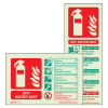 Photoluminescent Water Mist Fire Extinguisher Sign - Group