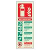 Photoluminescent Water Mist Fire Extinguisher Sign - Portrait