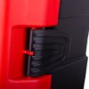 Closeup of the latch on the ultrafire weatherproof single extinguisher cabinet showing the locking mechanism