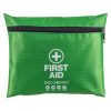 Green zippered pouch with the label Decakit4 Deca Med Small First Aid Kit front shot and white medical symbols