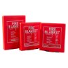 Three red fire blankets in rectangular cases from the hsfb1212 hsfb1218 ultrafire fire blanket group
