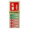 jalite wet chemical extinguisher id sign showing symbols and safety information on front label