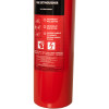 a close up image of the label on a refurbished 2kg co2 fire extinguisher showing instructions and ratings