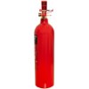 Side view of a refurbished 2kg co2 fire extinguisher showing the valve and handle mechanism