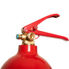a close up image of the handle to a 5kg co2 fire extinguisher with no hose or horn attached