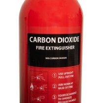refurbished 5kg co2 fire extinguisher showing the horn at the top
