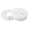 kidde firex mains powered heat alarm alkaline battery backup shown with circular white backing plate on white background