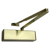 Rut3204Sb Rutland Door Closer Satin Brass Front showing the closer and arm in a satin brass finish against a white background