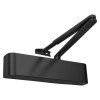 Image of the Rut5204Bcb Rutland 5204Bc Door Closer Black Front showing the black metal body and arm mechanism