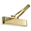 Rut5204Bcpb Rutland 5204Bc door closer in polished brass finish showing the front view of the arm and body