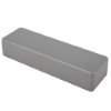 Silver rectangular cover for rutland overhead door closer shown at an angle on a white background