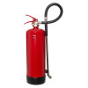Red Tgffwc6 Thomas Glover Fluorine Free 6Ltr Wet Chemical Fire Extinguisher showing the back side with handle and hose looped