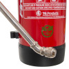 Close-up of the nozzle and metal hose attachment on the Tgffwc6 Thomas Glover Fluorine Free 6Ltr Wet Chemical Fire Extinguisher