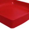 Close up of the base of the ultrafire single premium stand red showing its shape and colour