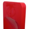 Top view of the ultrafire single premium stand red showing its smooth red surface and curved edges