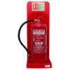 ultrafire single premium stand red with water mist fire extinguisher on red stand against white background