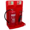 Ultrafire double premium stand red showing two extinguishers angled and mounted on the stand