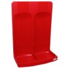 angled view of ultrafire double premium stand red showing its smooth curved compartments and tall back panel