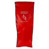 Red Ufechaircov Ultrafire Descender Cover Front with printed white text and evacuation chair symbol