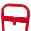 Top view of the red ultrafire extinguisher stand showing the handle and a central hook