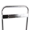 Top view of double chrome extinguisher stand showing curved handle and central horizontal bar with mounting holes