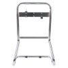Front view of ultrafire extinguisher stand chrome double showing its metal frame and mounting bracket