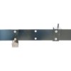 Ultrafire extinguisher stand chrome double showing two metal hooks attached to a horizontal black bar