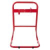Front view of red ultrafire extinguisher stand double with curved top handle and flat base support