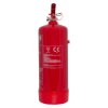 Side view of an ultrafire 6l water extinguisher showing its red body and top handle mechanism