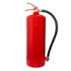 Back view of the ultrafire water fire extinguisher 9l showing its red body and black hose