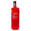 Side view of a red ultrafire 6l wet chemical extinguisher showing the label and handle at the top