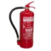 3ltr water mist fire extinguisher with red body and black hose shown at an angled view