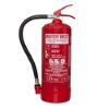 Front view of a red 3ltr water mist with attached hose and control lever