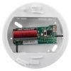 ultrafire radio interlinked 10yr battery heat alarm showing the inside base with circuit board and battery