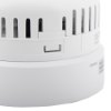 Closeup clip of the white Ultrafi re radio interlinked 10yr battery heat alarm showing vents and a small switch