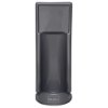 Front view of ultra fire single economy fire extinguisher stand in grey showing its slim, upright design