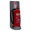 Ultrafire economy fire extinguisher stand single grey shown at an angle with a red fire extinguisher and foam sign B
