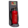 Grey ultrafire economy fire extinguisher stand holding a red fire extinguisher angled slightly to the side