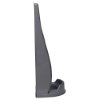 Side view of an ultrafire economy fire extinguisher stand in grey showing its slim vertical design