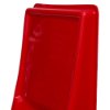Top view of the red ultrafire economy fire extinguisher stand single showing its smooth surface and curved edges