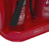 Ultrafire economy fire extinguisher stand double red showing the bottom part with extinguishers inside