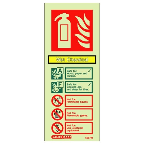 Wet Chemical Fire Extinguisher Wall Sign